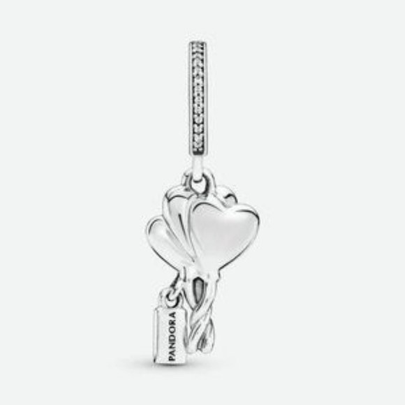 Pandora Dangle W/ Stiletto, Dress, Lipstick, Clear CZ & Enamel - Picture 3 of 4
